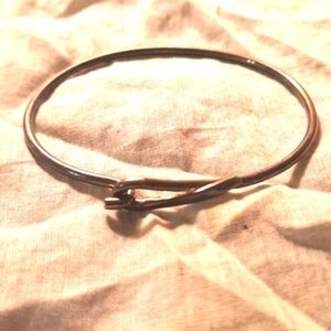 Sterling silver simple cuff bracelet marked 925